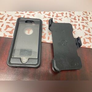 iPhone black defender otterbox rubber plastic 2 pc case holster 6930A otr def 49